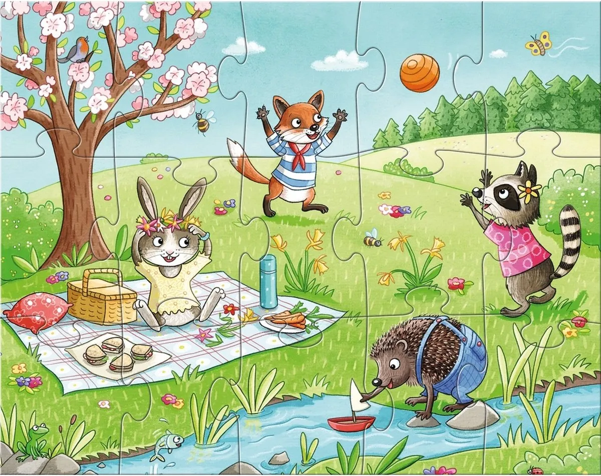 Haba Kinderlegpuzzel De Seizoenen 4-delig Multicolor
