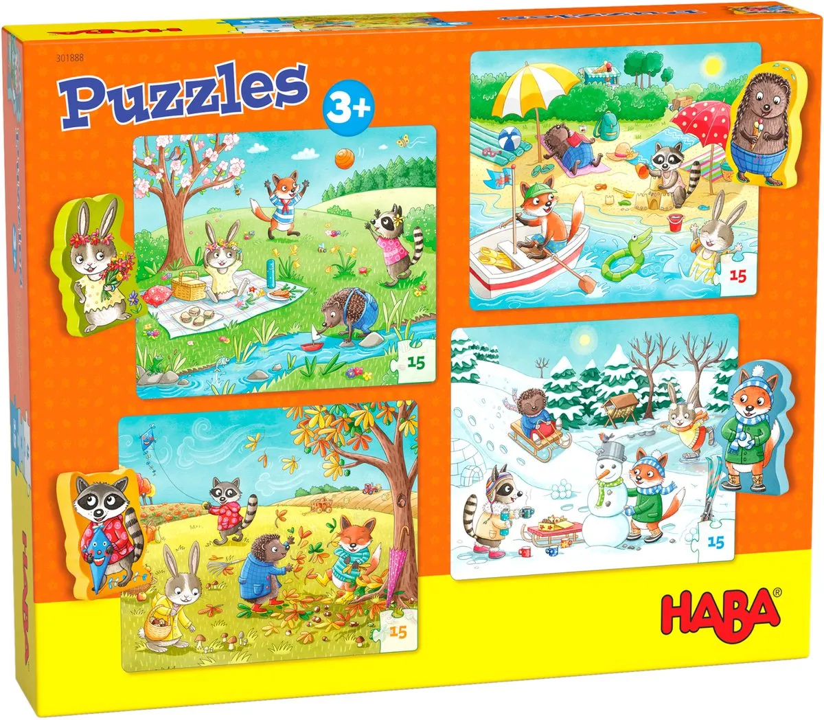 Haba Kinderlegpuzzel De Seizoenen 4-delig Multicolor