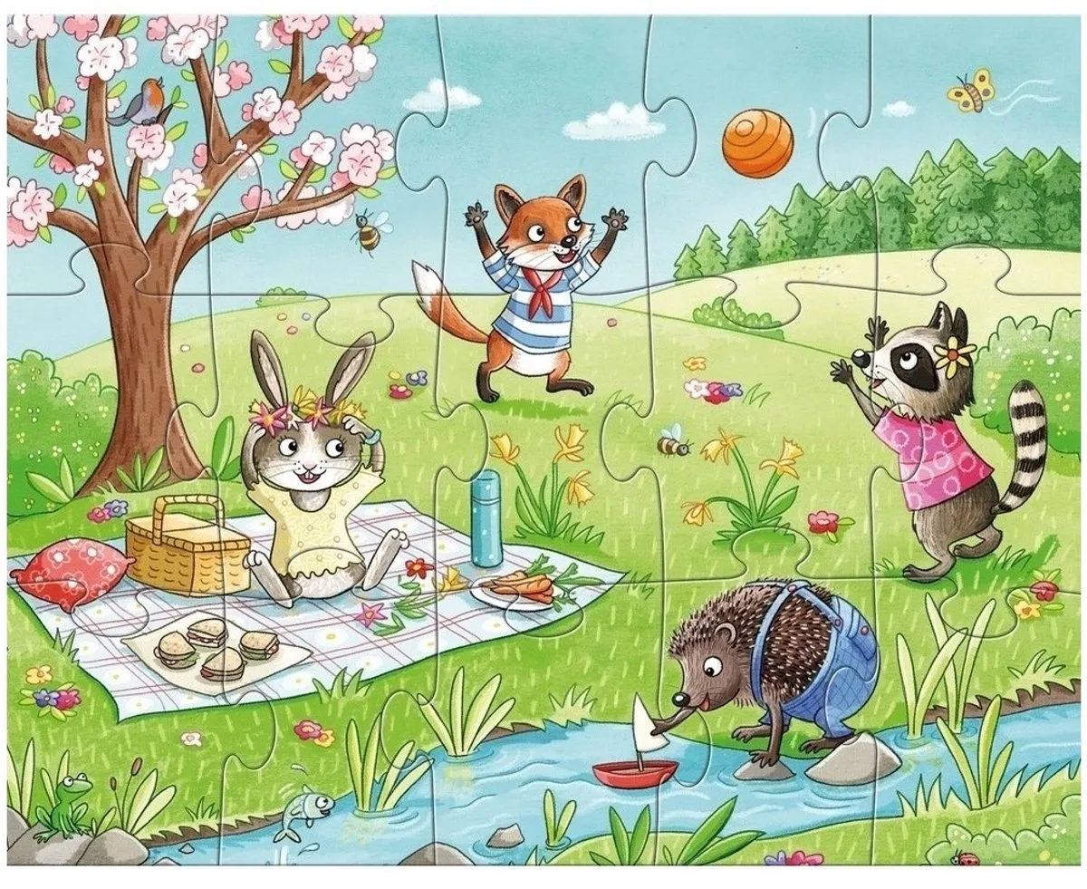Haba Kinderlegpuzzel De Seizoenen 4-delig Multicolor