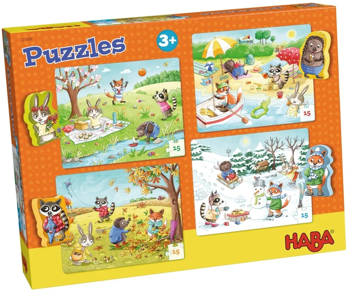 Haba Kinderlegpuzzel De Seizoenen 4-delig Multicolor
