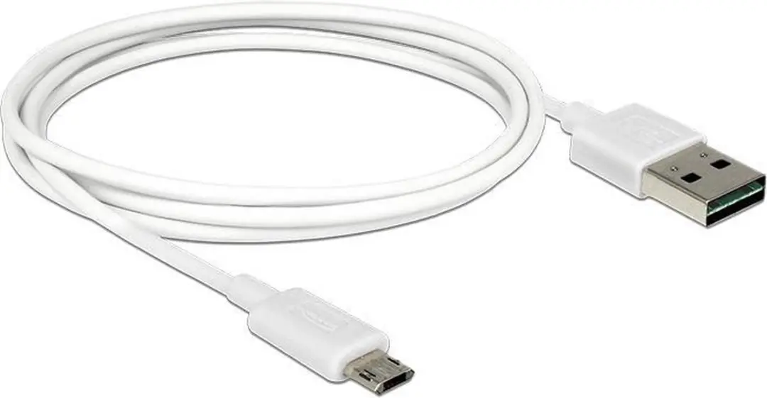 Delock Easy-Micro naar USB-A Kabel 2.0 - 1m - Wit