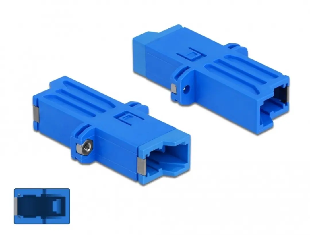 Delock Optic Fiber Coupler E2000 Simplex Blauw