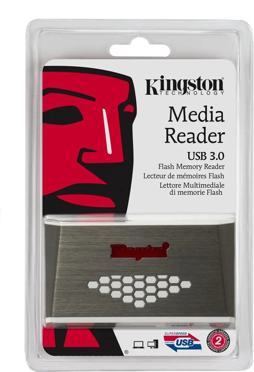 Card Reader Kingston FCR-HS4 Silver