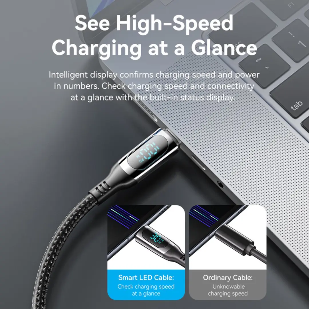 Vention Taybav USB-C naar USB-C Kabel 100W 1,2m - Zwart