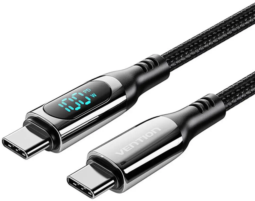 Vention Taybav USB-C naar USB-C Kabel 100W 1,2m - Zwart