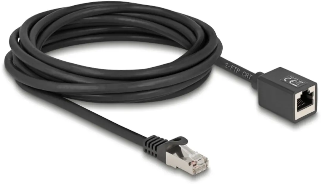 Delock Netwerkkabel RJ45 Cat.6A S/FTP 5m - Zwart