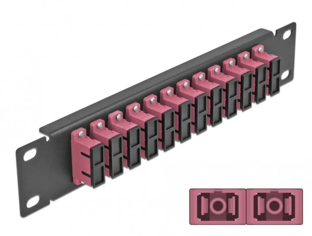 Delock 10" Fiber Optic Patch Panel 12 Port SC Duplex
