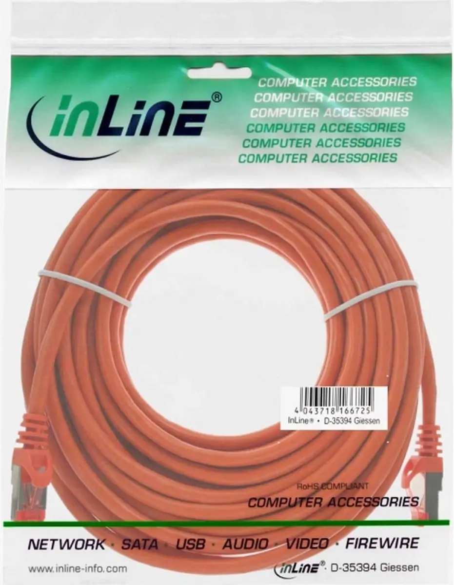 InLine Patchkabel S/FTP Cat.6 250MHz 20m - Oranje