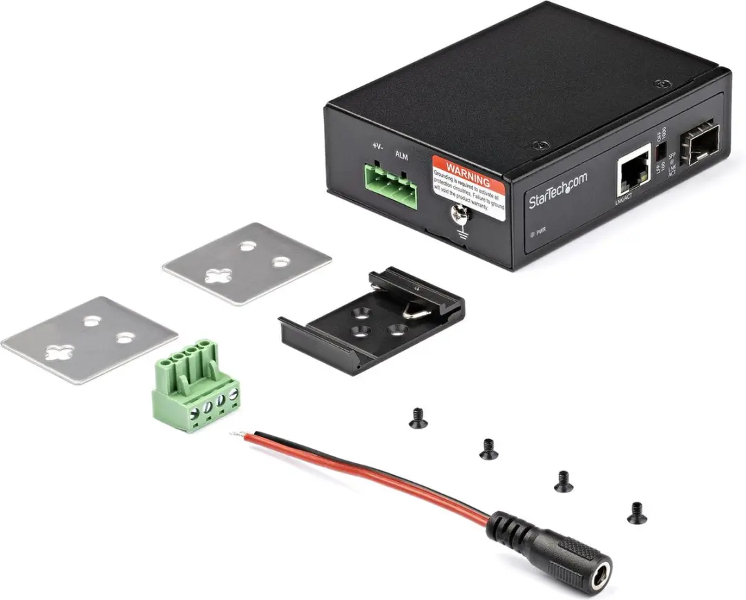 Startech IMC1GSFP Glasvezel naar Ethernet Media Converter - Zwart