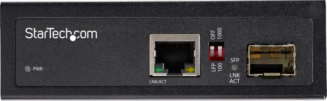 Startech IMC1GSFP Glasvezel naar Ethernet Media Converter - Zwart
