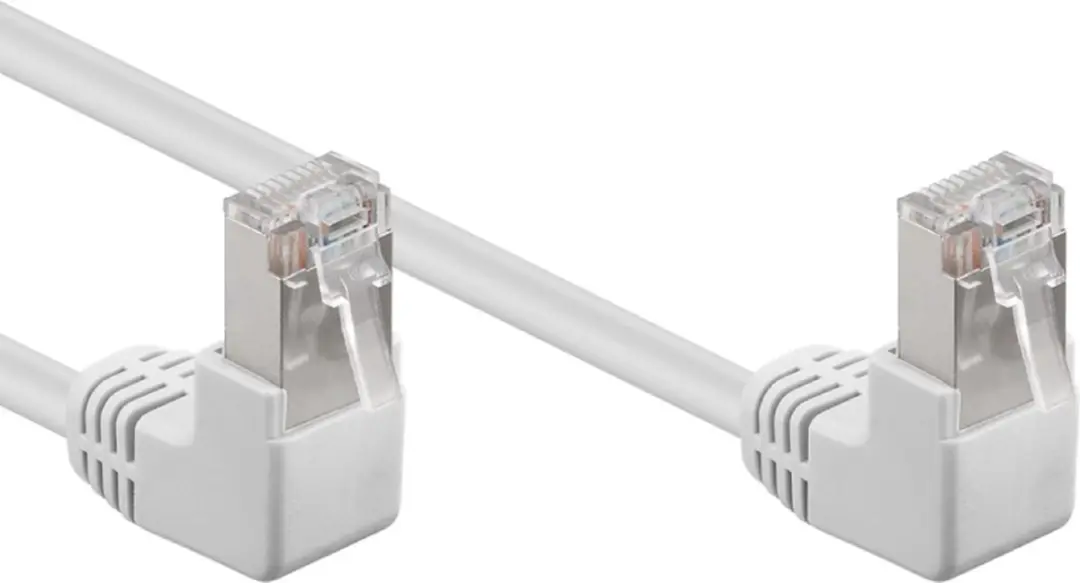 Goobay FTP CAT5e Netwerkkabel Haaks 1m Wit - 10 Stuks