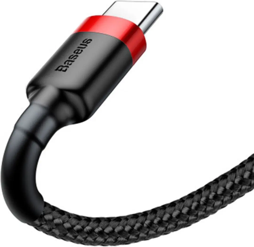 Baseus USB-C Kabel 3m - Zwart/Rood