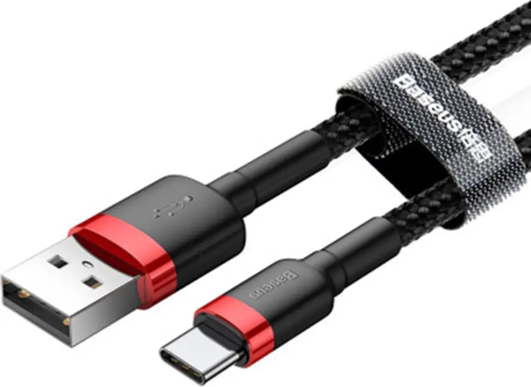 Baseus USB-C Kabel 3m - Zwart/Rood