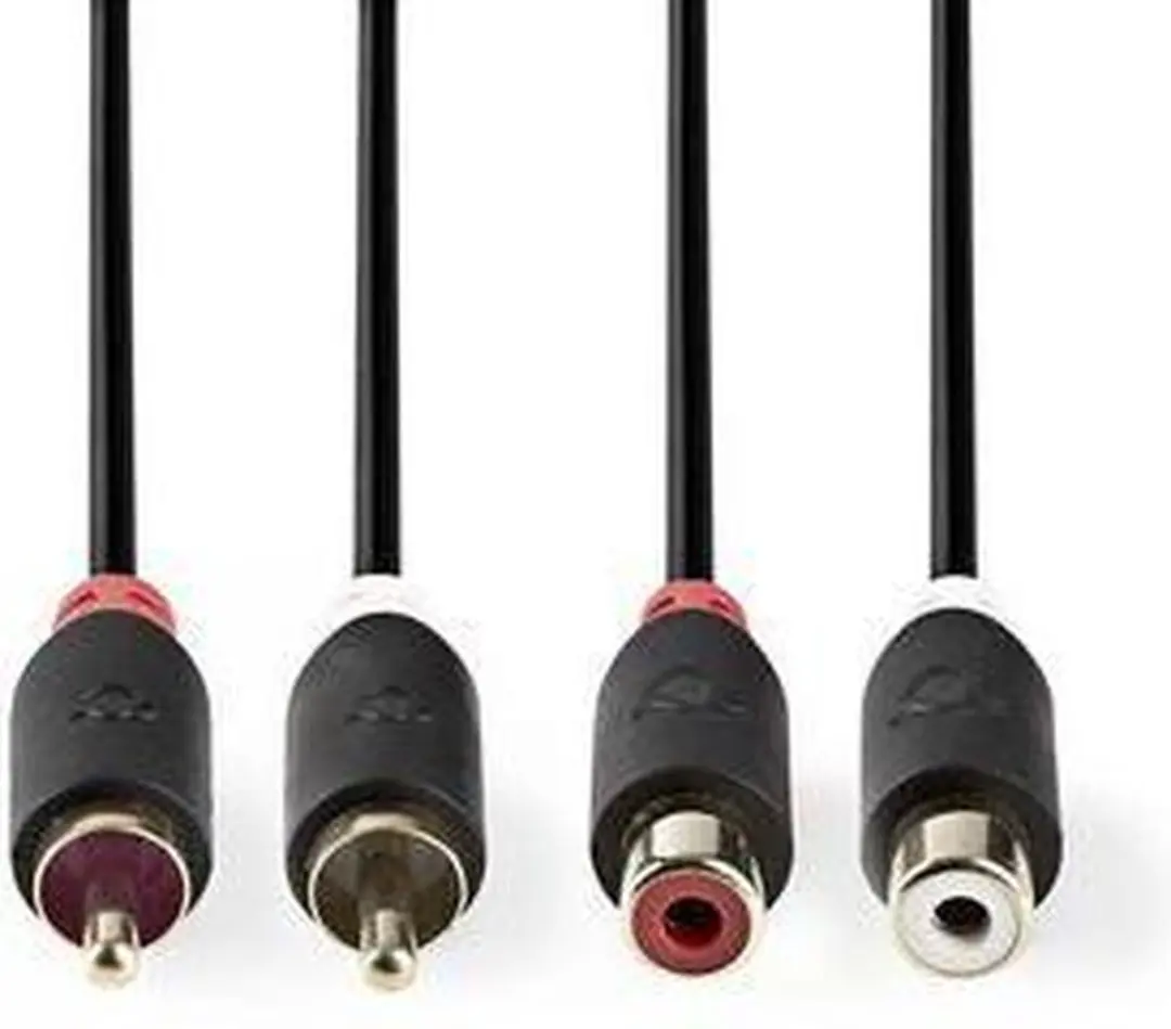 Nedis Stereo-Audiokabel RCA 2.0m - Verguld - Antraciet