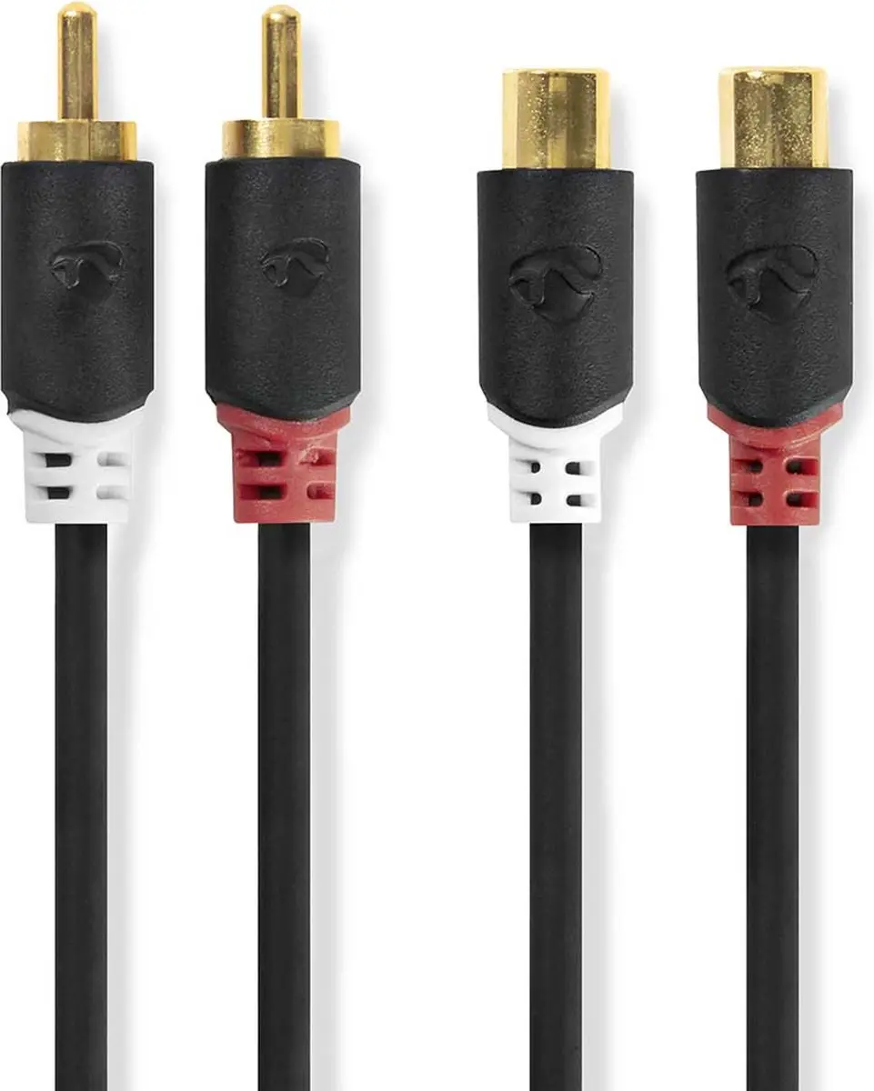 Nedis Stereo-Audiokabel RCA 2.0m - Verguld - Antraciet