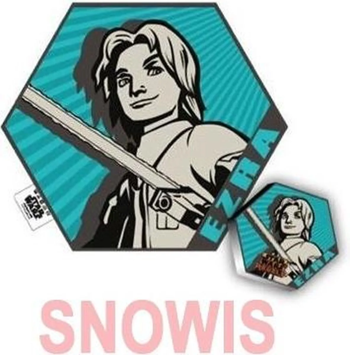 Star Wars Rebels Magische Handdoek - Ezra of Sabine - Grijs/Zwart