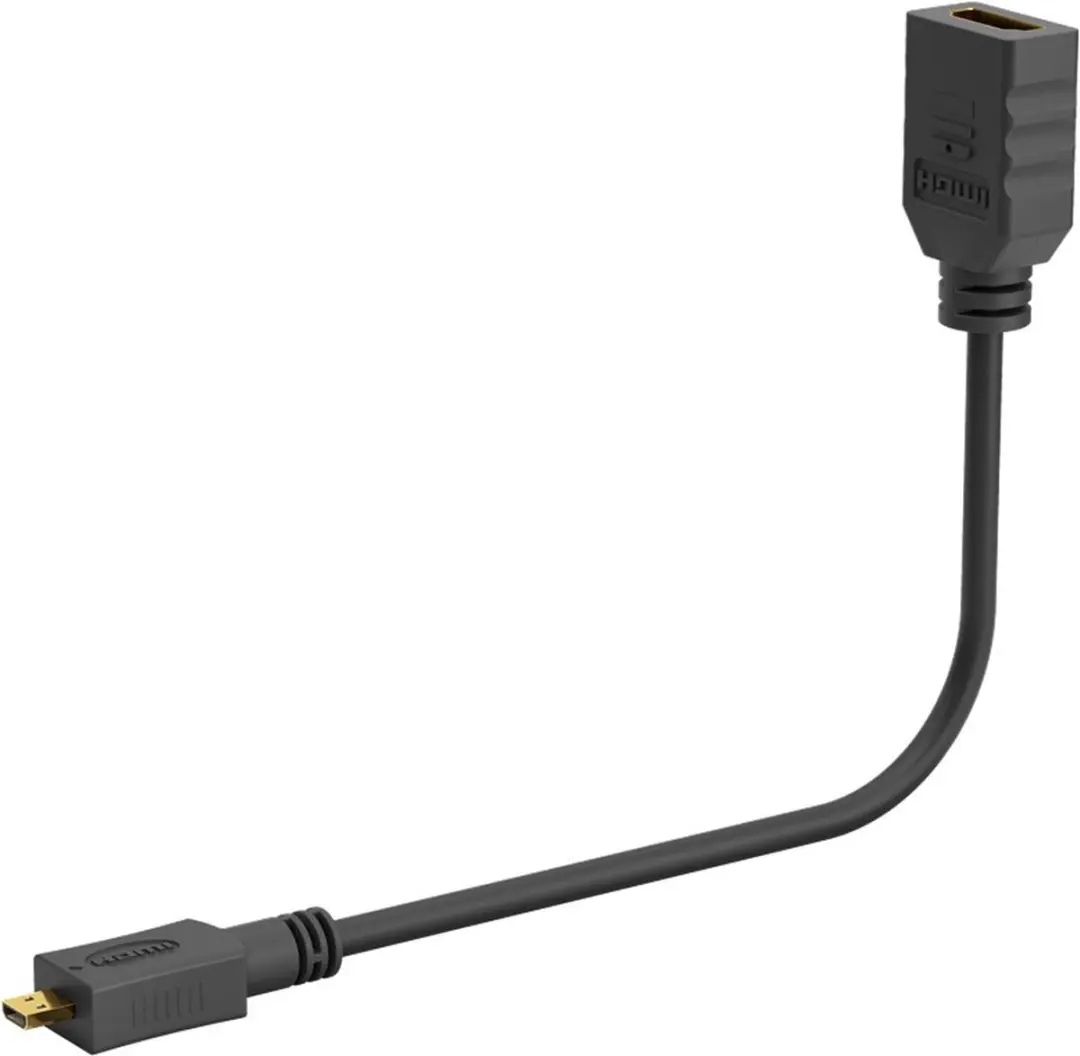Goobay HDMI Adapter Micro HDMI naar HDMI 0.15m - Zwart