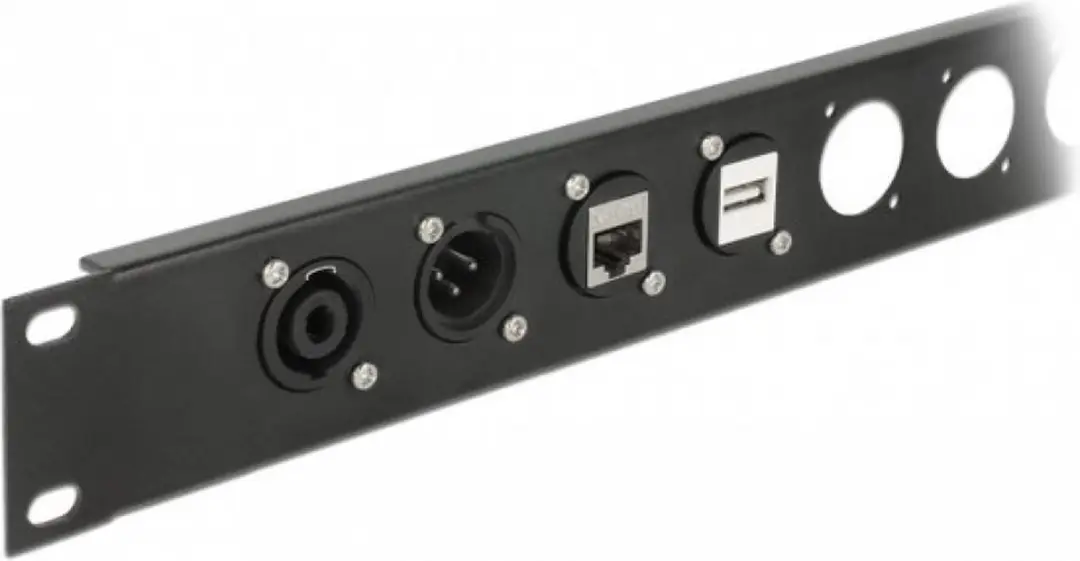 Delock D-Type Module 6.35mm 3-pin Stereo Jack - Zwart/Zilver