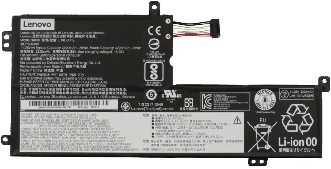Lenovo L18M3PF2 Laptopbatterij 36Wh