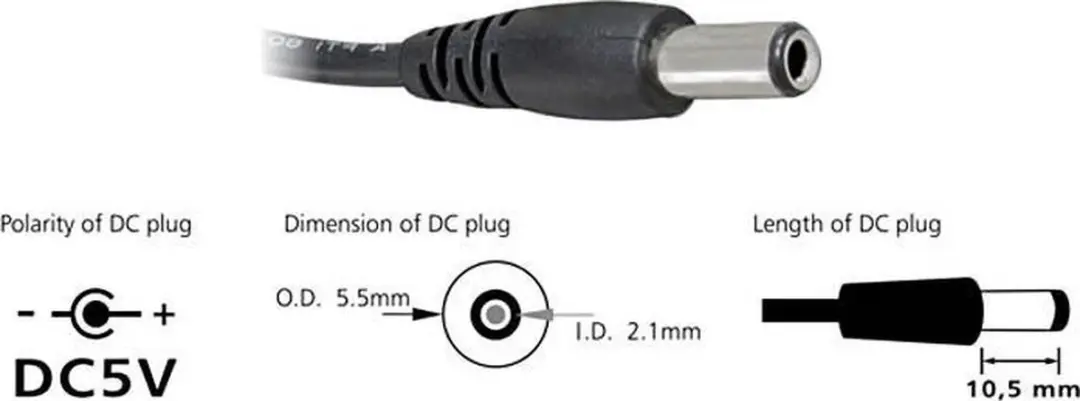 Delock USB-A/DC + USB-B Kabelset - 2 Stuks