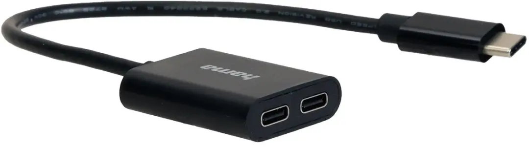 Hama 00200321 Audio-adapter USB-C 2in1 - Zwart - afbeelding 6 van 6