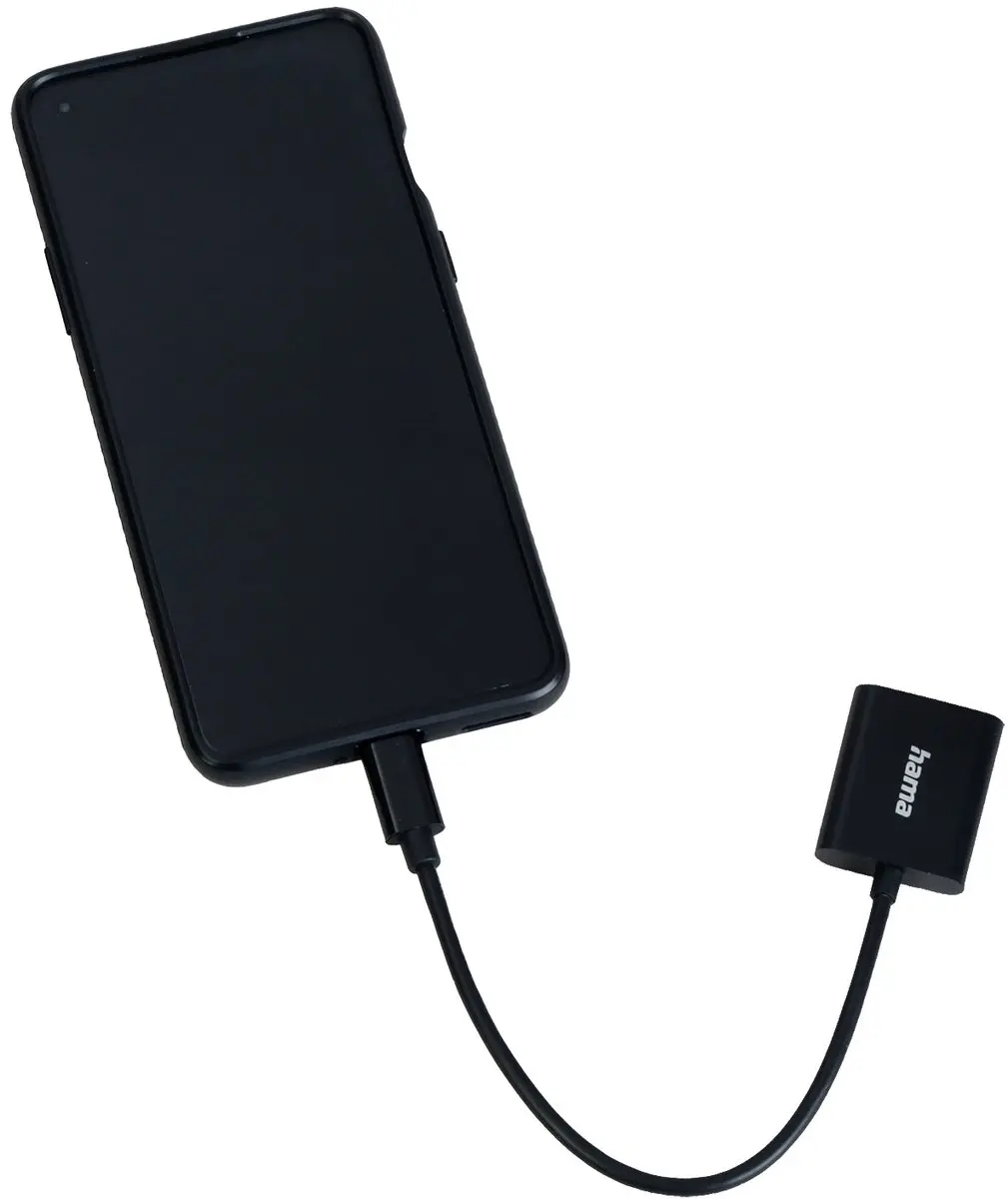 Hama 00200321 Audio-adapter USB-C 2in1 - Zwart
