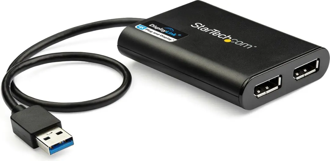 Startech USB32DP24K60 USB naar 2x DisplayPort Adapter 4K 60Hz