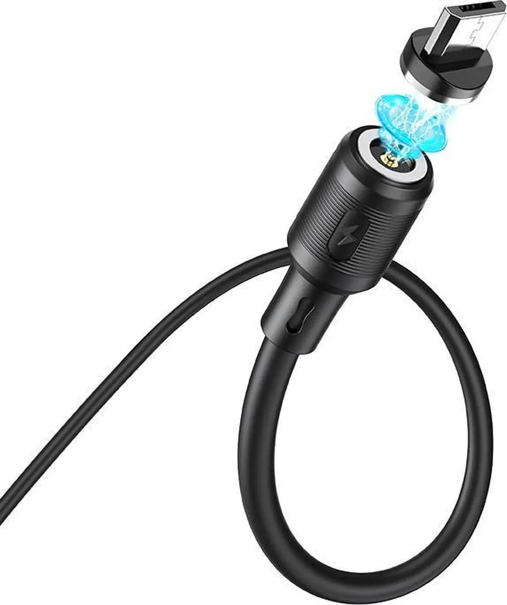 Hoco X52M Magnetische Oplaadkabel Micro-USB 1m - Zwart