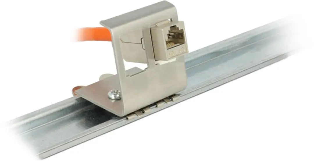 Delock DIN-Rail Frame 2x Keystone Modules - RVS Grijs