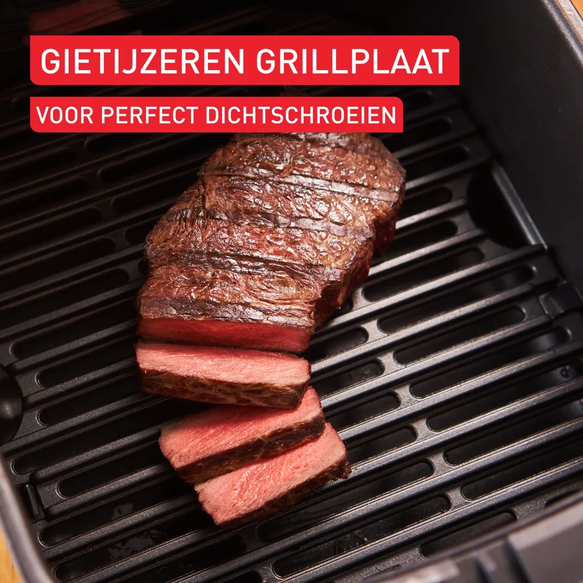 Tefal Easy Fry Silence Deluxe EY552D Airfryer 1670W - 5L - Zwart/RVS