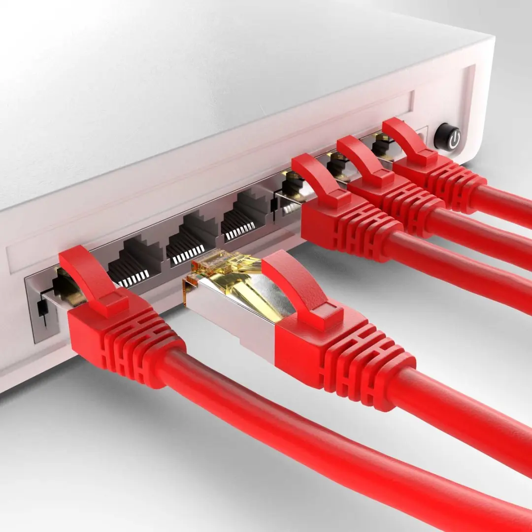 Goobay S/FTP CAT6a Netwerkkabel 10Gbps - 5m - Rood