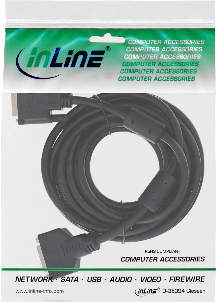 InLine DVI-D Kabel Dual Link 24+1 2m - Zwart