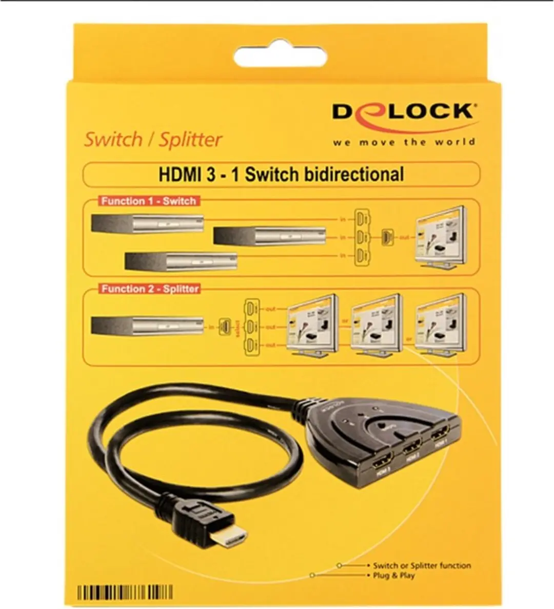HDMI 3 - 1 schakelaar Bidirectionele 4K 30 Hz
