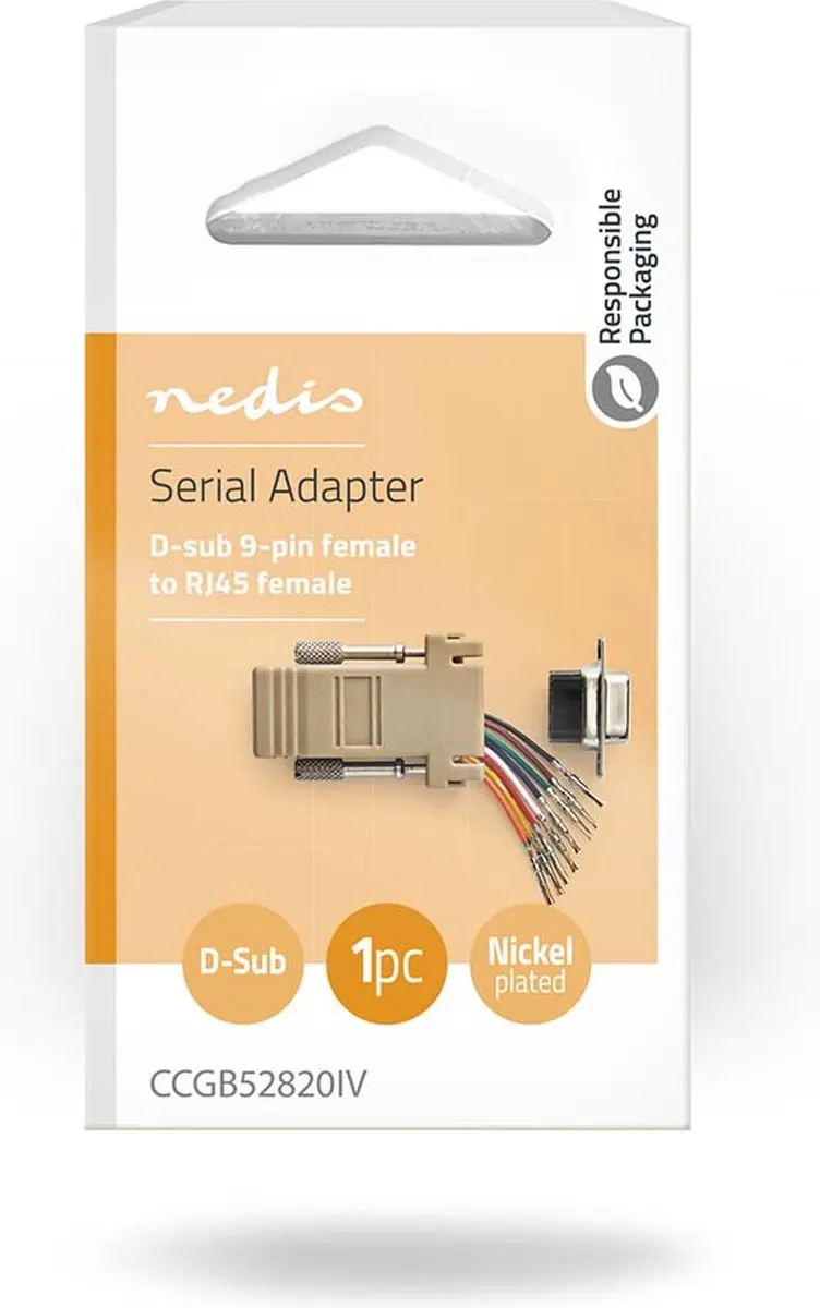 Nedis CCGB52820IV Seriële Adapter D-SUB 9 V-Ivoor