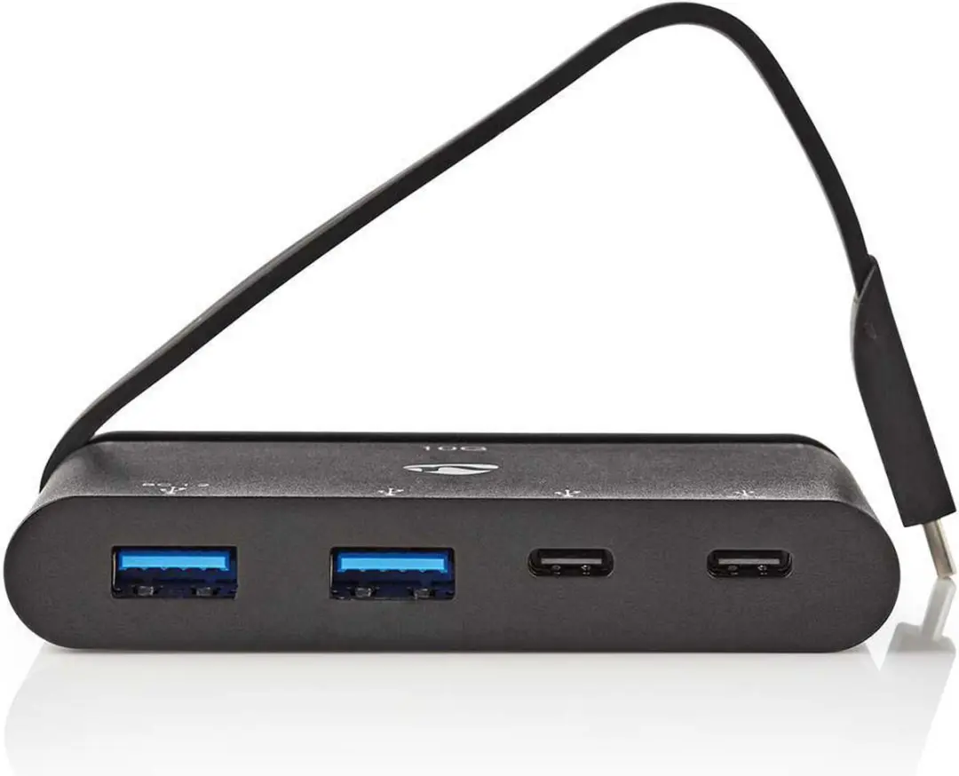 Nedis TCARF250BK USB Multi-Port Adapter - 2x USB-A/2x USB-C - Zwart
