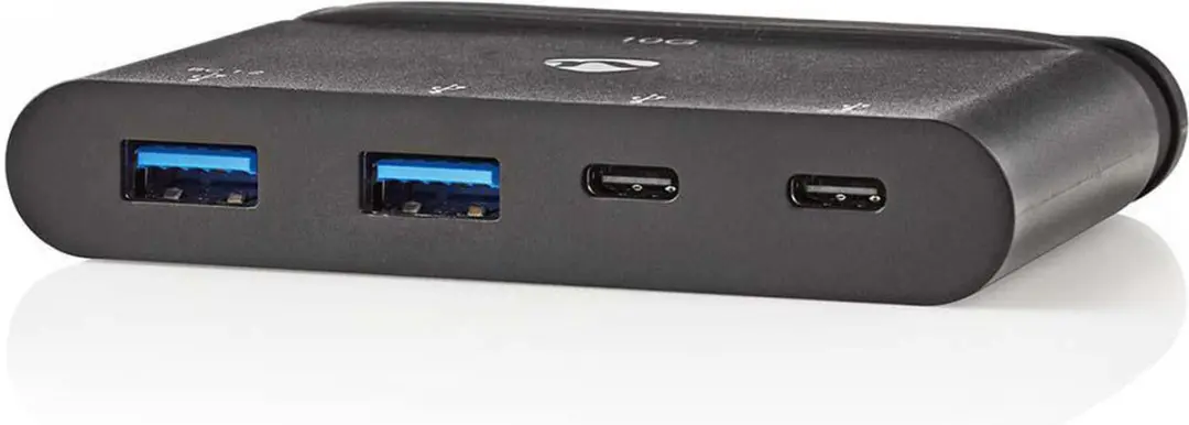 Nedis TCARF250BK USB Multi-Port Adapter - 2x USB-A/2x USB-C - Zwart - afbeelding 6 van 6
