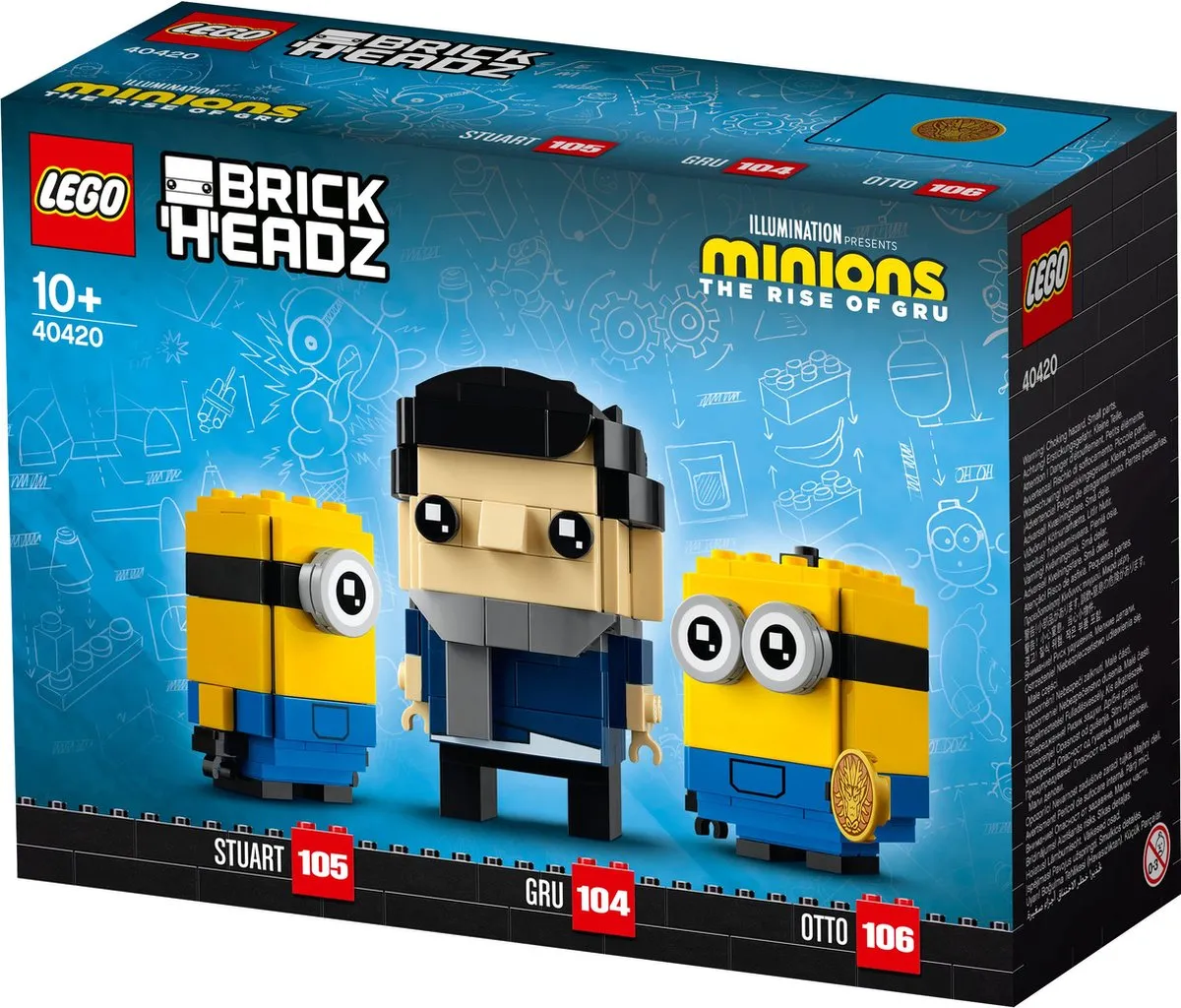 LEGO BrickHeadz Gru, Stuart & Otto 40420 - 244 Stukken - Blauw/Geel