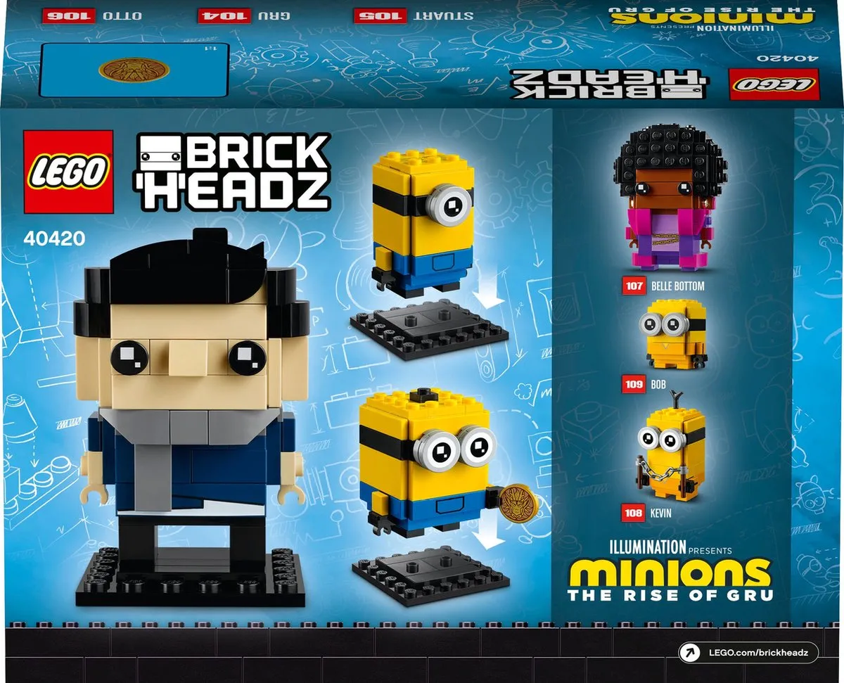 LEGO BrickHeadz Gru, Stuart & Otto 40420 - 244 Stukken - Blauw/Geel