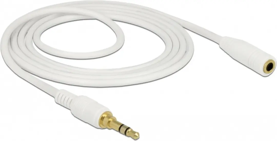 Delock 3,5mm Jack Stereo Audiokabel - 2m - Wit