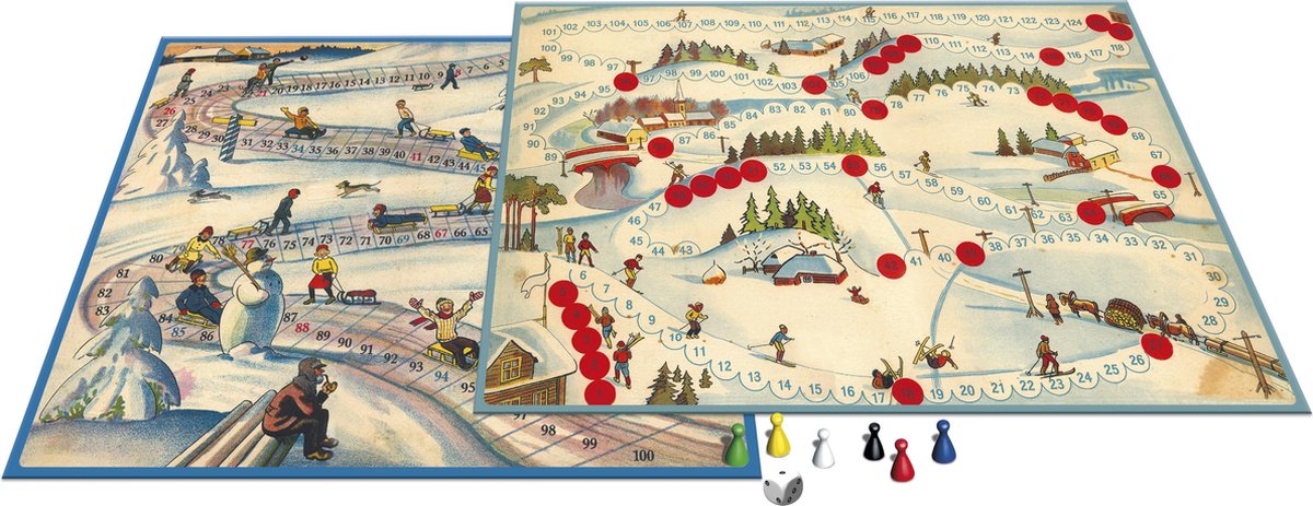 Tactic Spellen van Toen: Sleetje Rijden / Ski Club – Bordspel – Familiespel – Vanaf 4 jaar – 2-6 spelers