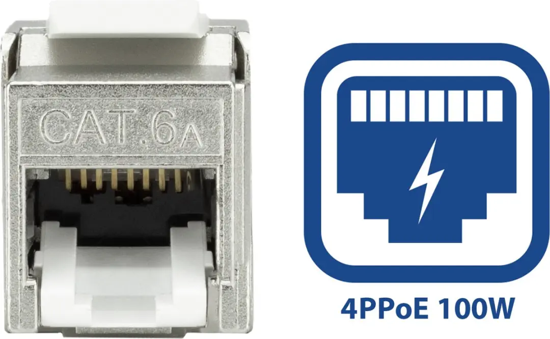 ACT Keystone Jack RJ45 CAT6A Shielded TD6525 - Zilver