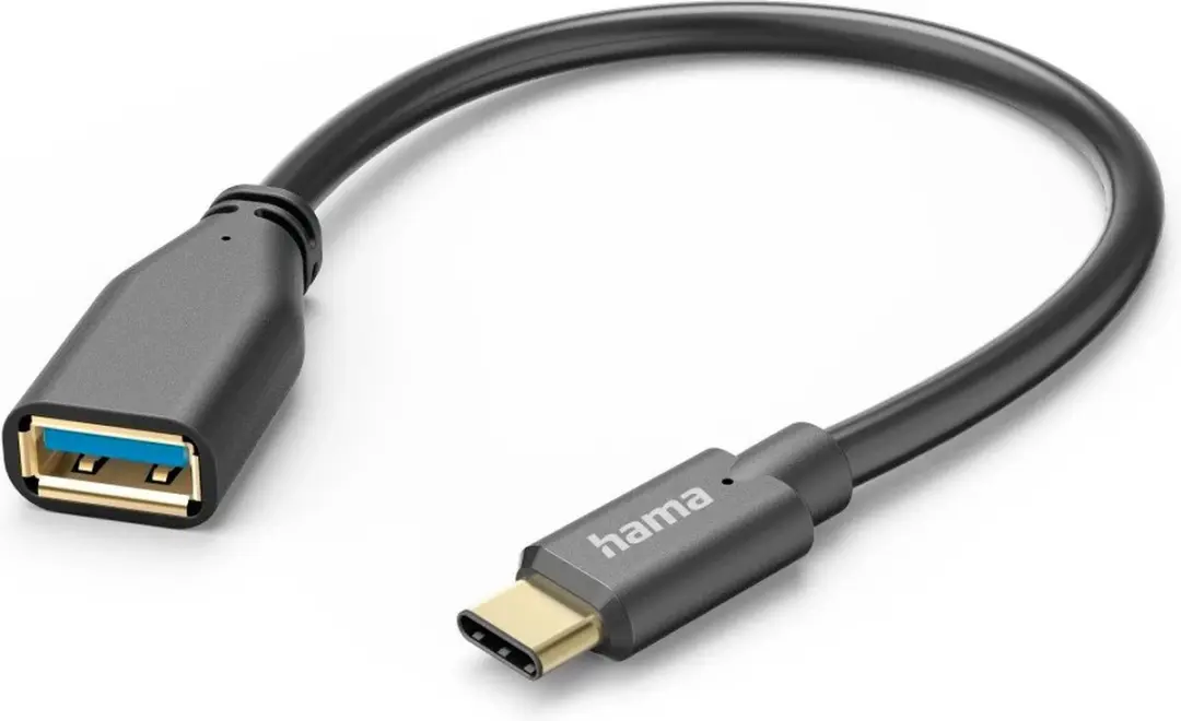 Hama USB-C naar USB-A Adapter 5Gbps - 15cm - Zwart