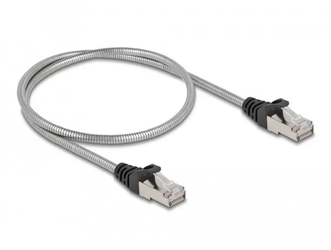 Delock RJ45 Cat.6A U/FTP Kabel 0,5m - Zilver