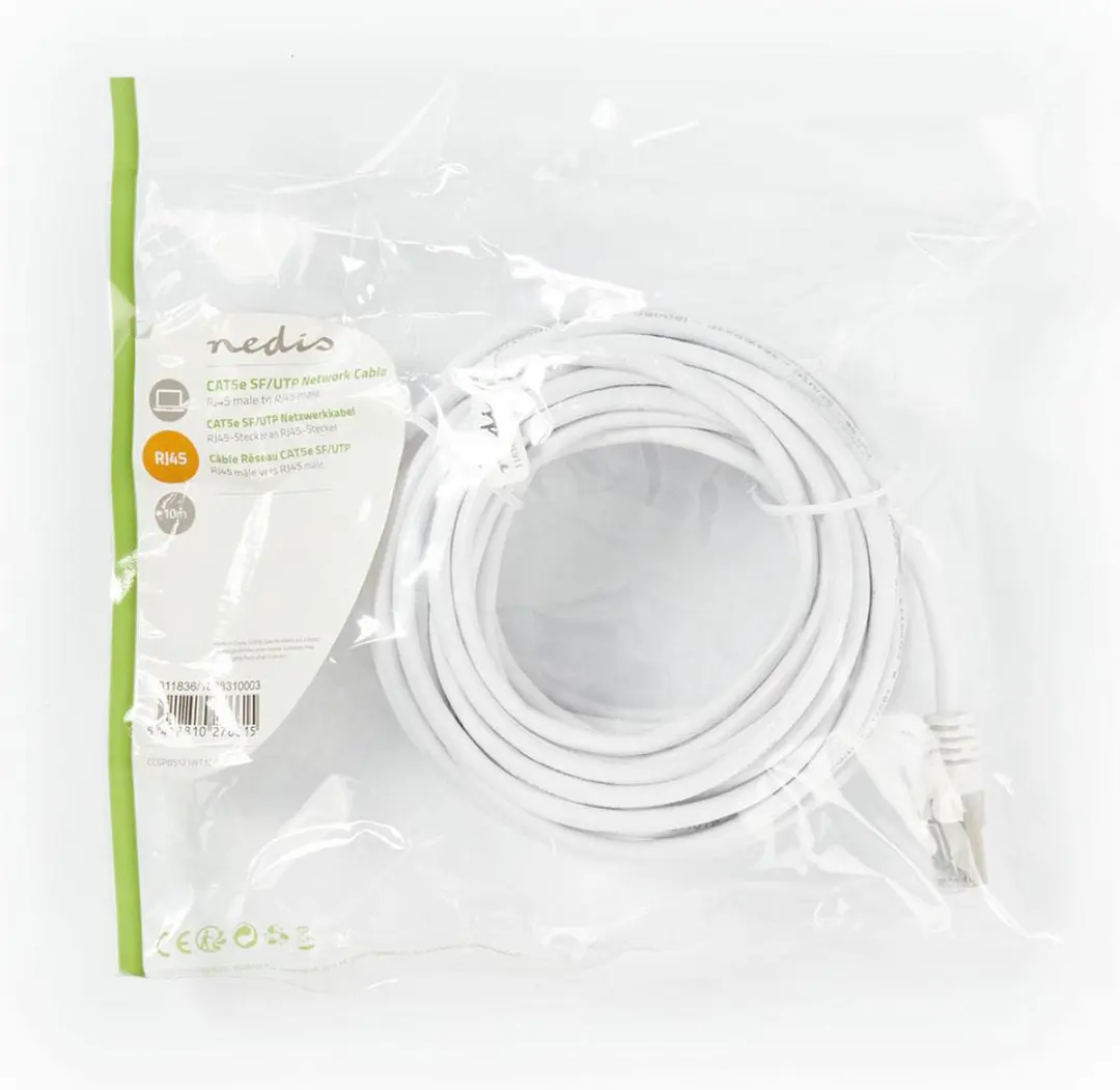 Nedis CAT5e Netwerkkabel 10m RJ45 Wit