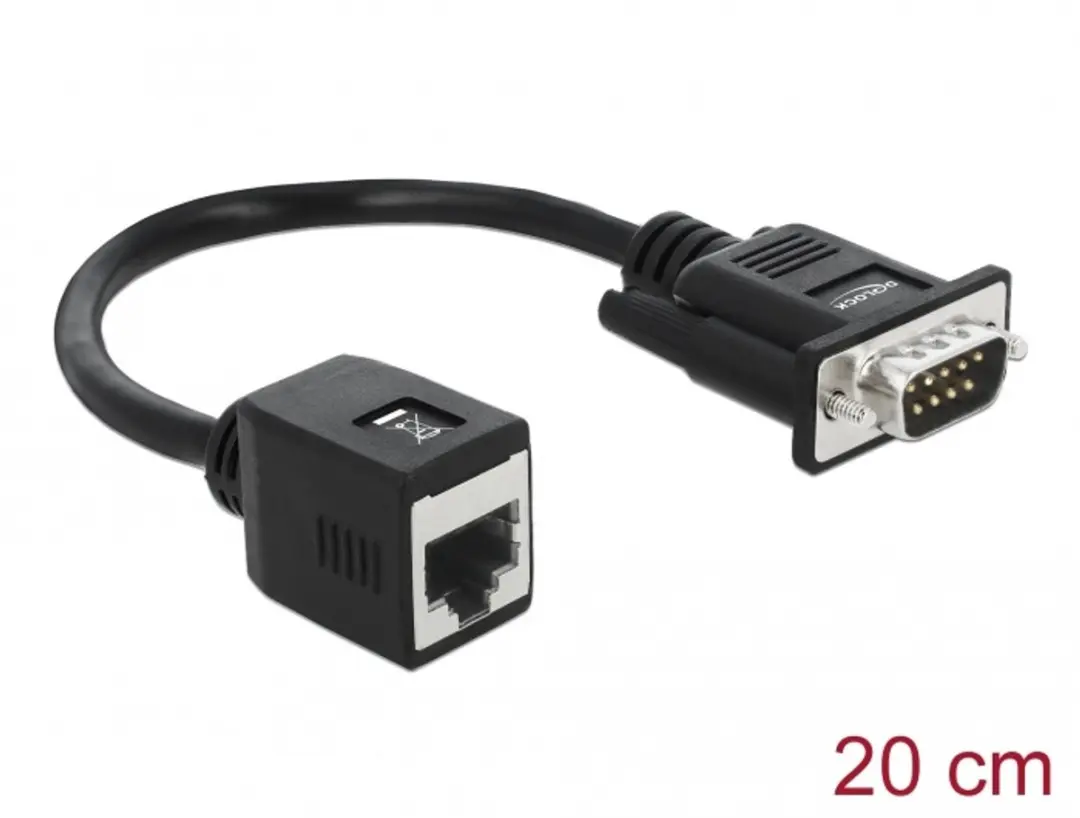 Delock Serial RS-232/422/485 Adapter DB9 male naar RJ45