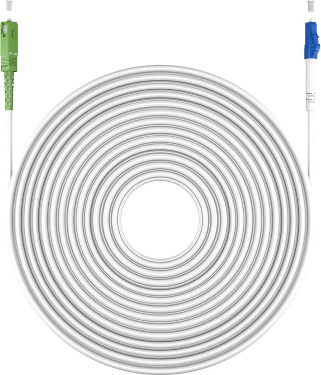 LC/UPC - SC/APC Simplex FTTH kabel | OS2 | wit | LSZH | 3 meter