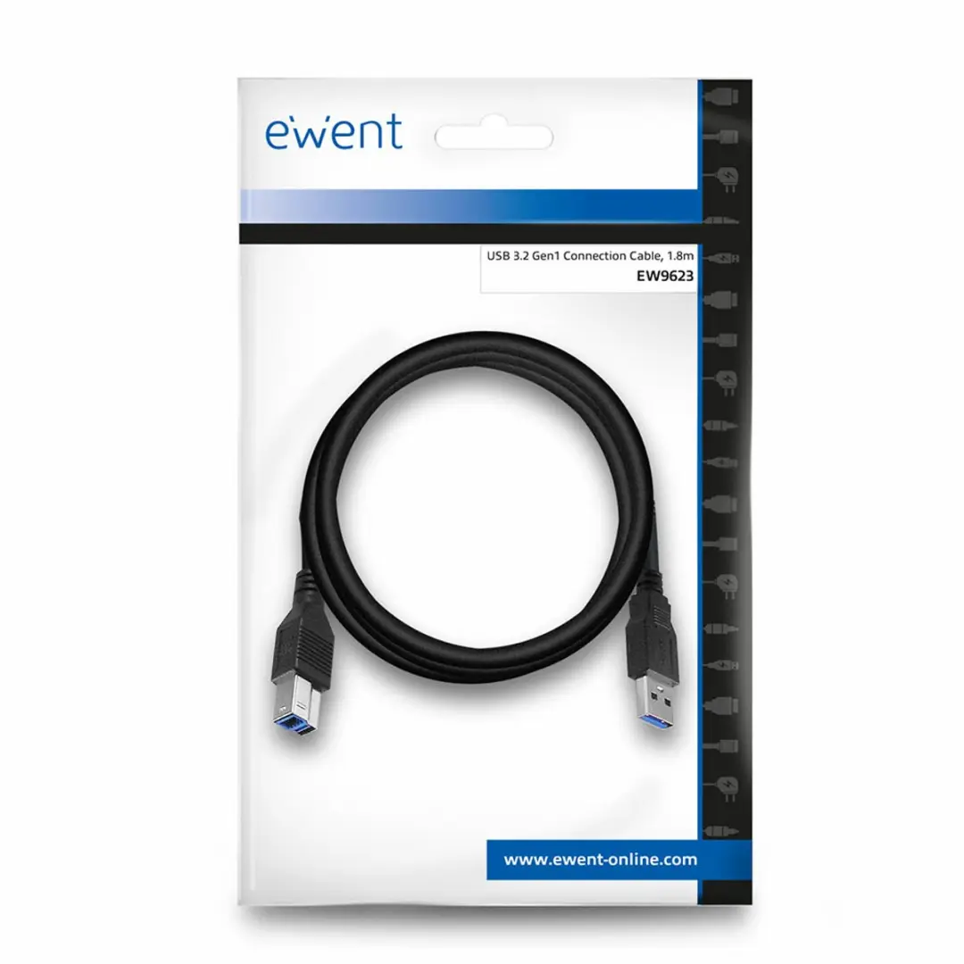 Ewent EW9623 USB-kabel - Zwart - afbeelding 6 van 6