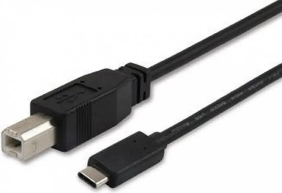 Equip USB 2.0 Kabel USB-B naar USB-C 1m - Zwart