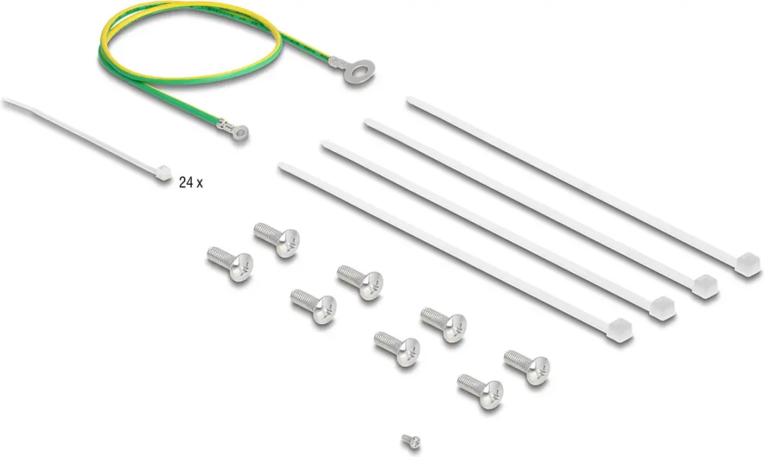 Delock 19" Kabelsteunrail 24 Poorten LSA - Grijs