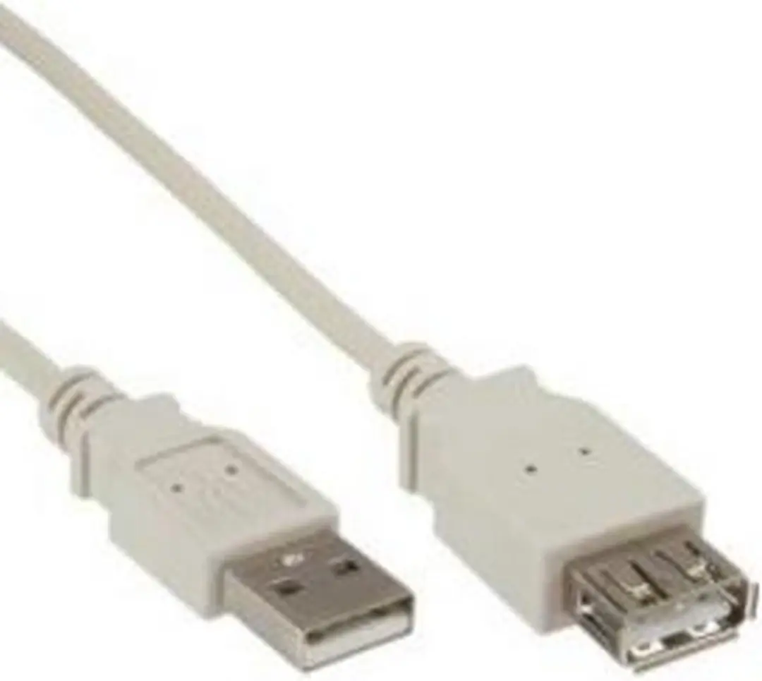 InLine USB 2.0 Verlengkabel Type A 0,5m - Grijs